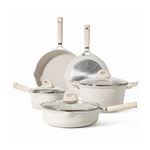 10-Piece Carote Nonstick White Granite Induction Pots & Pans Cookware Set
