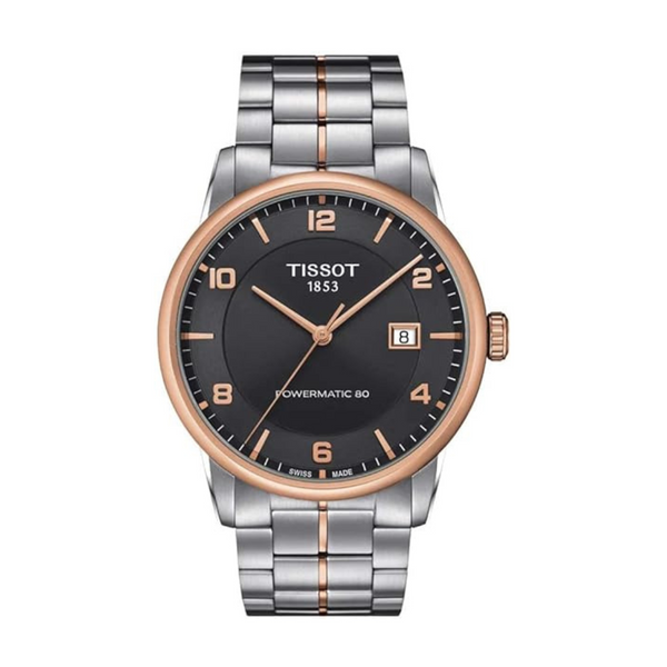 Tissot mens Luxury Stainless Steel Dress Watch Rose Gold
