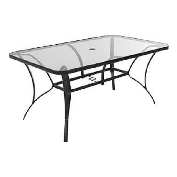 Mesa de comedor Cosco Paloma Patio con tapa de vidrio templado