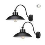 Paquete de 2 luces de pared para exteriores impermeables del anochecer al amanecer