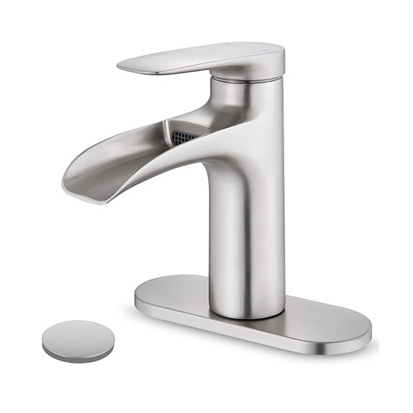 Grifo de baño de níquel cepillado