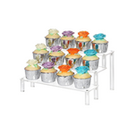 Soporte para cupcakes con estante de exhibición de 3 niveles