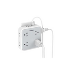 Extensor de salida múltiple Tessan con cargador de pared 4 USB