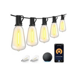 XMCOSY+ 100 pies 45 enchufes impermeables luces de cadena inteligentes para exteriores
