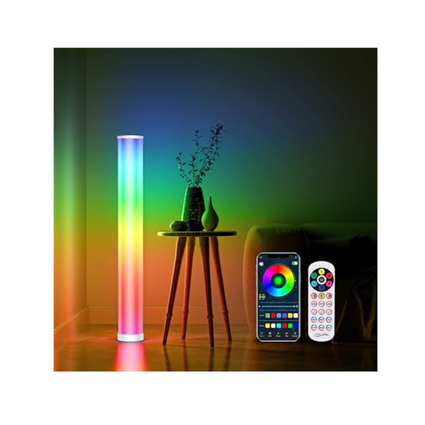 Streamlet Lámpara de pie LED de esquina moderna RGBIC de 41" con sincronización de música
