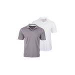 Paquete de 2 polos Columbia High Stakes para hombre (gris ciudad / blanco)