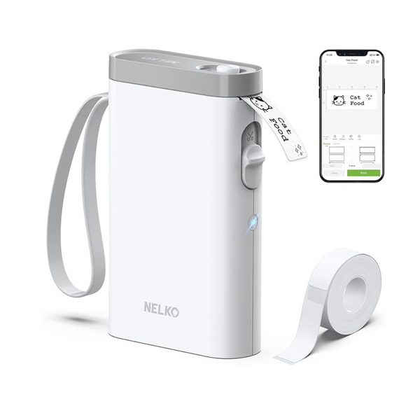 Impresora de etiquetas Bluetooth portátil Nelko P21 con cinta