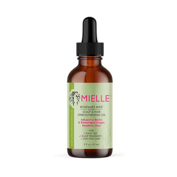 Mielle Organics Aceite fortalecedor del cuero cabelludo y el cabello con romero y menta para todo el cabello