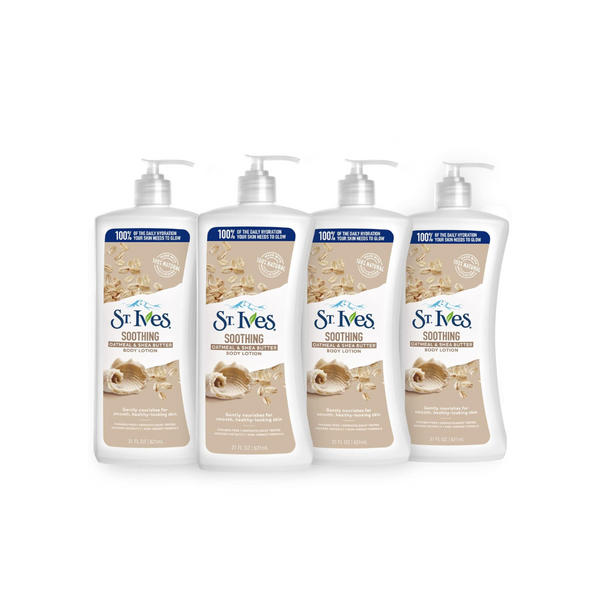 4 Bottles Of St. Ives Soothing Hand and Body Lotion Moisturizer