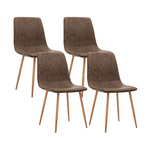 Silla de comedor con patas de metal laterales para sala de estar de mediados de siglo CangLong 4