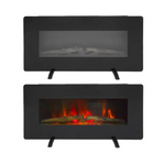 Orren Ellis Abercrombie Recess Wall Mounted Electric Fireplace LED Frame
