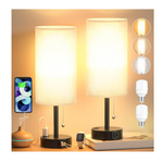 2 Lamps With Outlets And USB Charging Ports