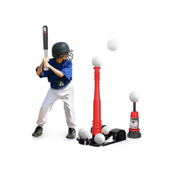 6 Large Baseballs & Automatic Pitching Machine Toy