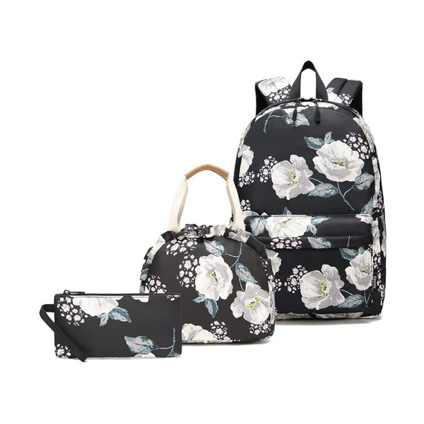Pawsky Bolsa para portátil con bolsa para el almuerzo y estuche para lápices