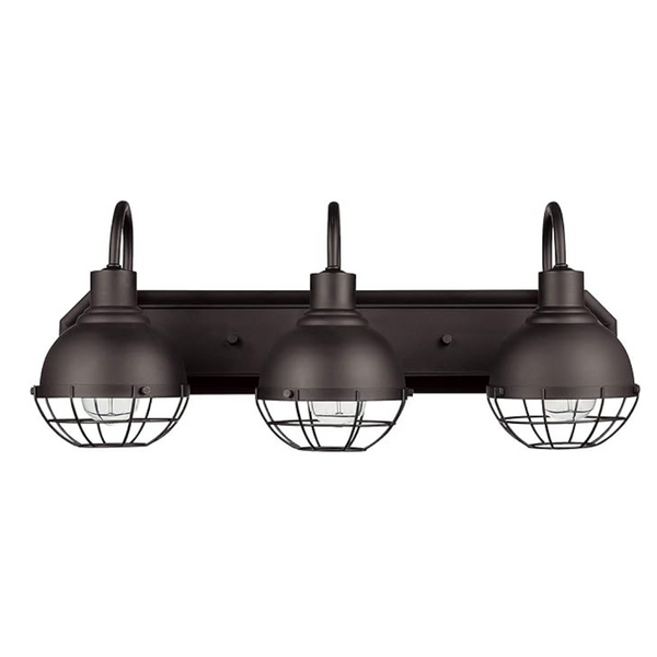 Lámpara de tocador Globe Electric con jaula de 3 luces y 220 lúmenes