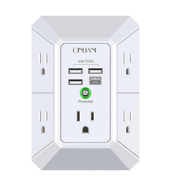 5-Outlet Wall Surge Protector