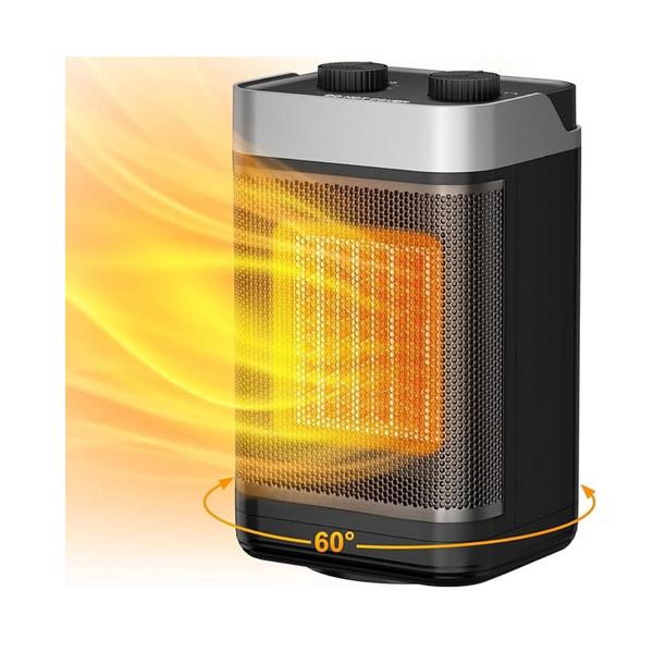 OWAAE 1500W 60 grados. Calentador portátil eléctrico oscilante