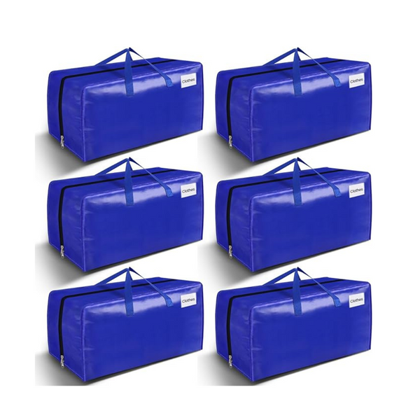Paquete de 6 bolsas de almacenamiento y suministros para mudanzas resistentes BlissTotes 93L