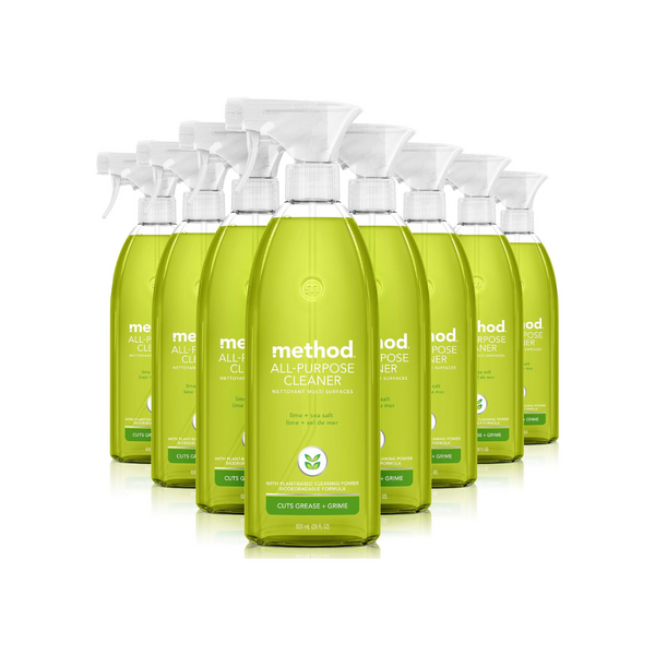 8 botellas de spray limpiador multiuso Method
