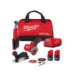 Combinación de trinquete inalámbrico de 3/8" y sierra cortadora de 3" Milwaukee M12 con 2 baterías