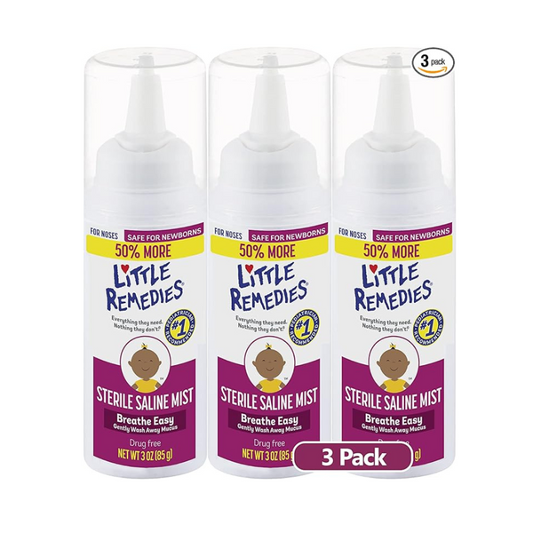 3-Pack Little Remedies Sterile Saline Nasal Mist (3 Oz)