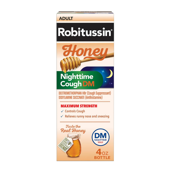 Robitussin Maximum Strength Honey Nighttime Cough Medicine