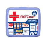80-Piece Band-Aid Travel Ready Portable Emergency First Aid Kit