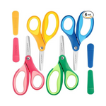 4-Pack Huhuhero 5'' Small Safety Kids Scissors with Cover