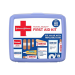 80-Piece Johnson & Johnson Travel Ready Portable Emergency First Aid Kit