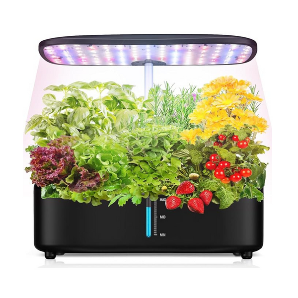 Fulsren 12-Pod Hydroponic Indoor Garden System with Led Grow Lights
