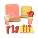 Crayola Color Pop Yellow and Orange Party Supplies Dinner Sets