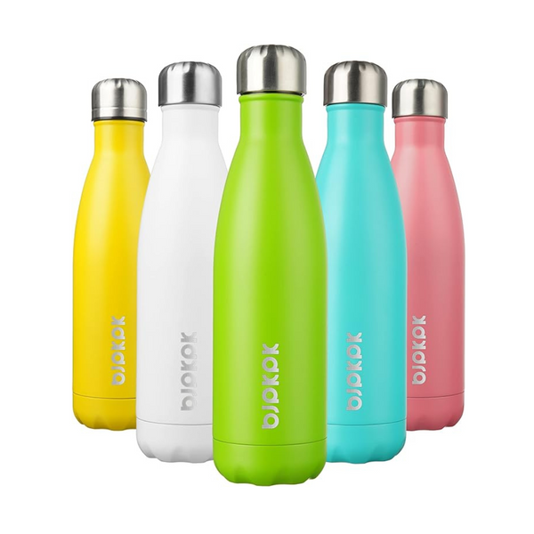 Bjpkpk Botellas de agua aisladas de acero inoxidable sin BPA de 17 oz