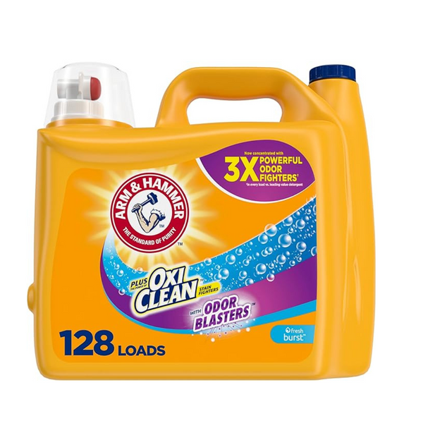 Detergente líquido Arm &amp; Hammer Plus OxiClean Odor Blasters Fresh Burst