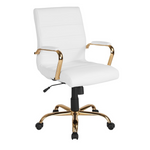 Flash Furniture Leather Soft Mid-Back Desk Chair