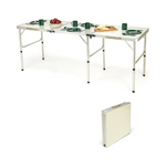 Trademark Innovations Portable Lightweight Aluminum Folding Table