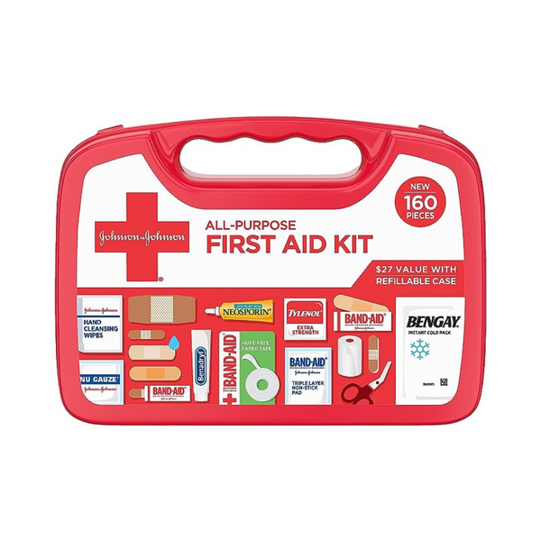 2-Pack 160-Pieces Johnson & Johnson All-Purpose Portable Compact First Aid Kit