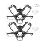 Paquete de 2 luces de techo LED deformables para garaje de 160 W