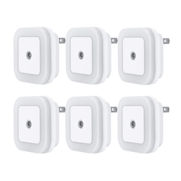 Paquete de 6 luces nocturnas LED enchufables con Smart Dusk