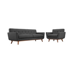 Modway Engage Mid-Century Modern Upholstered Set