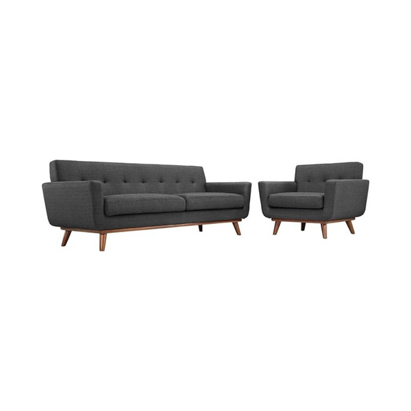 Modway Engage Mid-Century Modern Upholstered Set