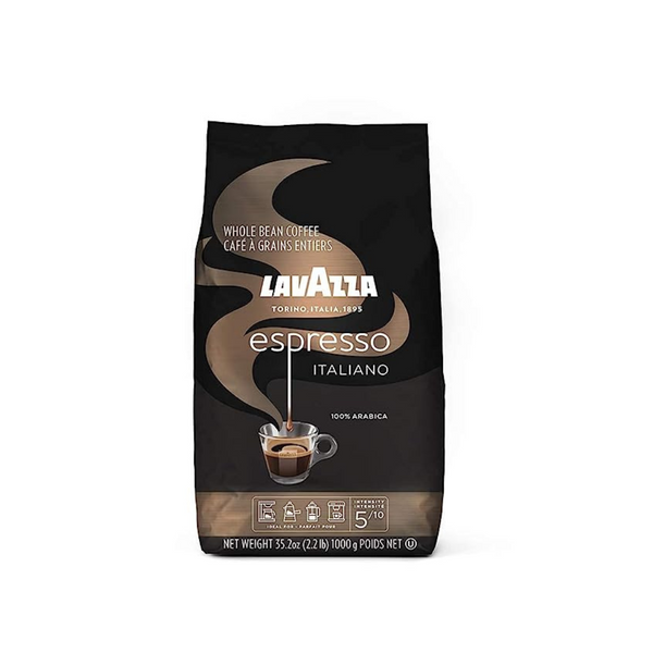 Lavazza Caffe Espresso Mezcla de granos enteros Café tostado medio, 2.2 libras