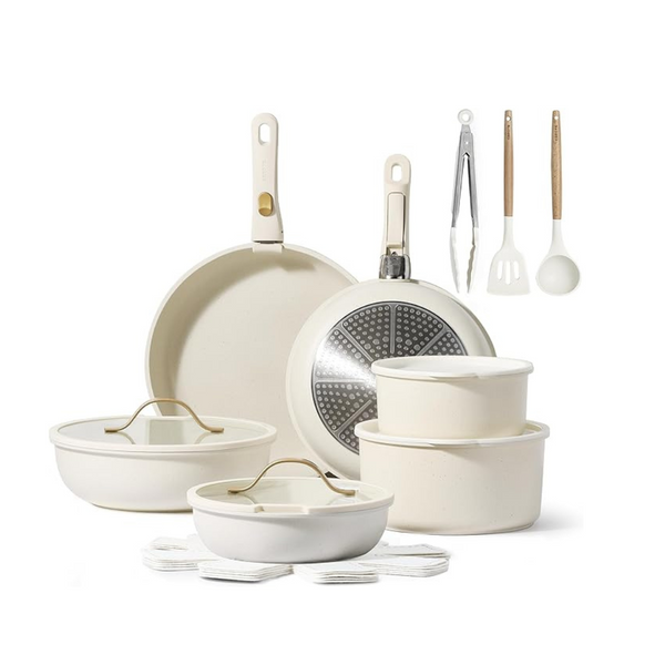 Juego de utensilios de cocina antiadherentes Carote Kitchen de 20 piezas con mango extraíble