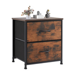 Mesa auxiliar Sweetcrispy de 20" de altura con 2 cajones