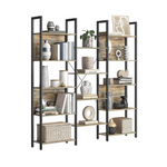 Vasagle 5-Tier Metal Frame Bookcase with 14 Shelves (9.4" x 62.2" x 65.4")