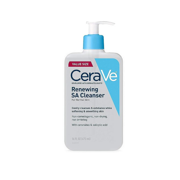 CeraVe Salicylic Acid Cleanser Renewing Exfoliating Face Wash, 16 Oz