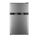 Insignia 3.0 Cu. Pie. Mini refrigerador de acero inoxidable con congelador superior