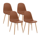 Set of 4 CangLong Washable PU Cushion Seat Back Chair