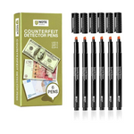 Paquete de 6 bolígrafos detectores de billetes falsos NoteShield