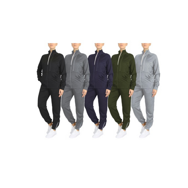 2-Piece Blue Ice Women's Loose Fit Jacket & Jogger Pants Set