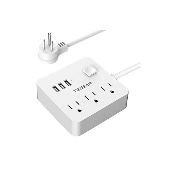 Tessan 5ft Desktop Charging Station with 3 Outlets & 3 USB-A Ports